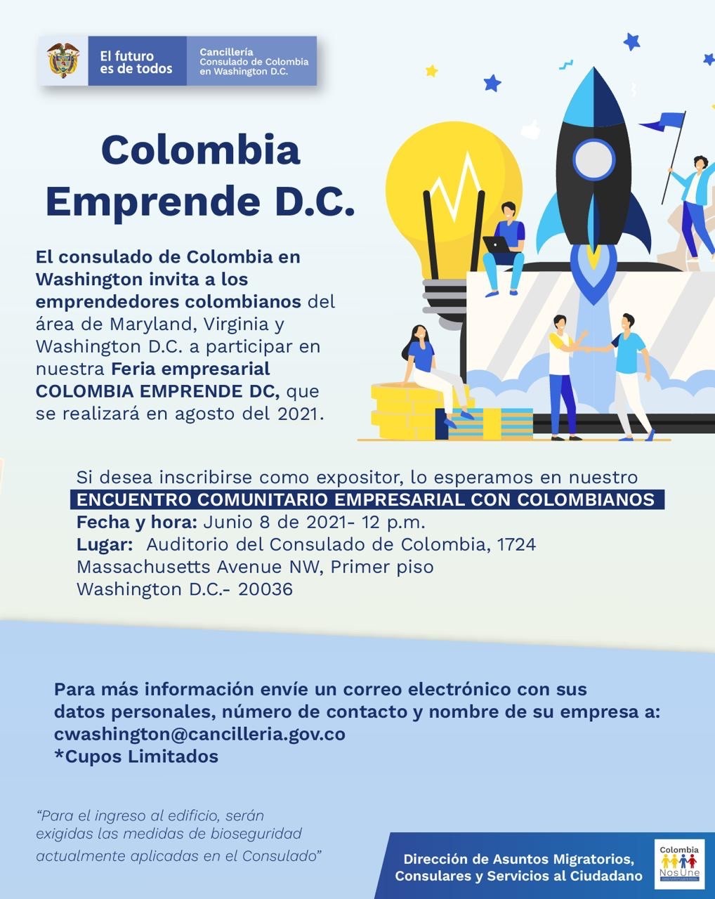 Consulado General de Colombia en Washington invita a la feria empresarial Colombia