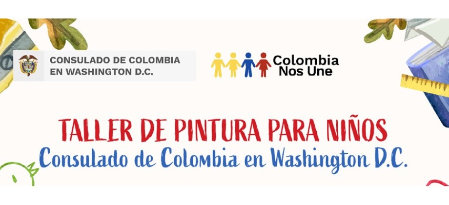 Consulado de Colombia en Washington invitan al taller de pintura que se realizará este sábado 15 de octubre