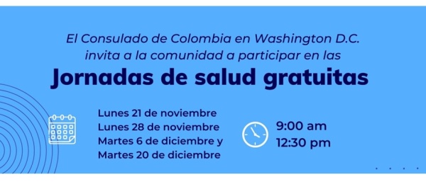 Consulado de Colombia en Washington invitó a las jornadas de salud gratuita 