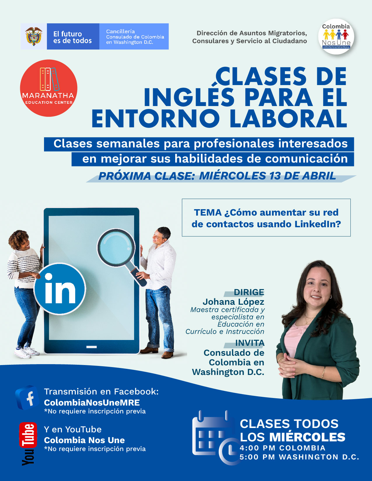 Clase de inglés laboral