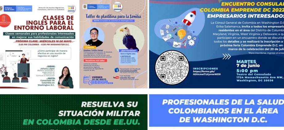 Agenda de actividades del Consulado de Colombia en Washington