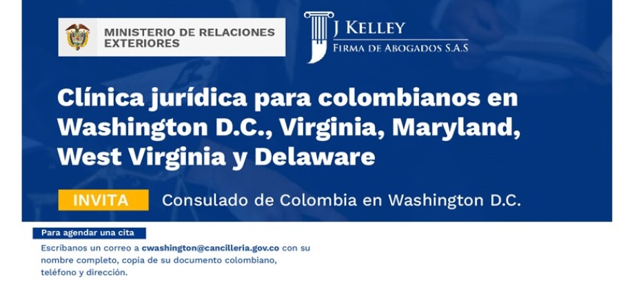 Clínica jurídica virtual en el Consulado de Colombia es Washington