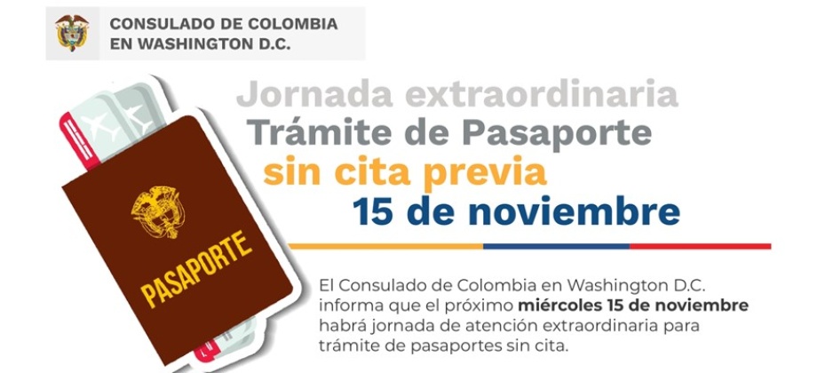Jornada Extraordinaria de Pasaportes en el Consulado de Colombia en Washington 