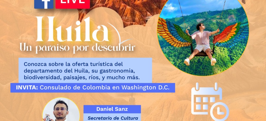 Facebook Live: conozca sobre la oferta turística del departamento del Huila, su gastronomía, biodiversidad, paisajes, ríos y mucho más