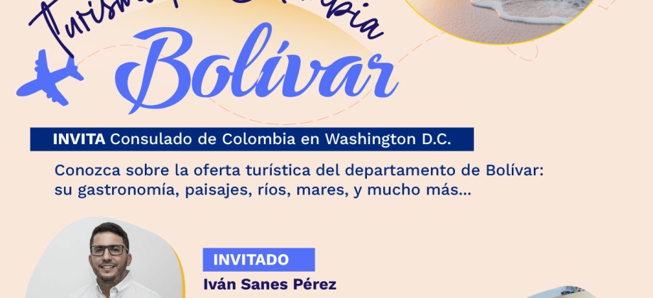 Consulado de Colombia en Washington invita a la charla sobre turismo este jueves 12 de mayo