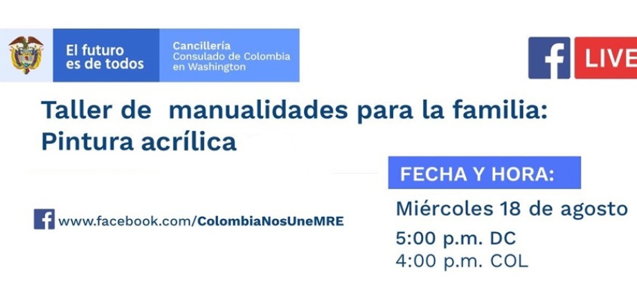 Taller de Manualidades para la familia: Pintura Acrílica el 18 de agosto