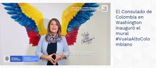 Consulado de Colombia en Washington invita al mural #VuelaAltoColombiano