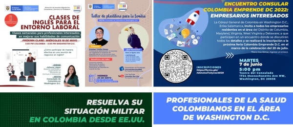 Agenda de actividades del Consulado de Colombia en Washington