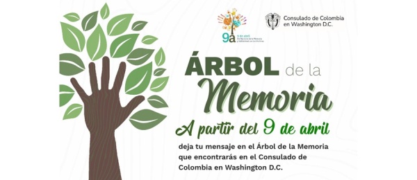 Consulado de Colombia en Washington invita a los connacionales a dejar su mensaje en el Árbol de la Memoria 