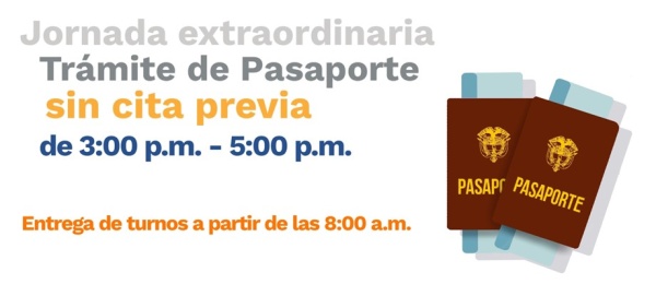 Jornada Extraordinaria de Pasaportes se realizará el 17 de mayo