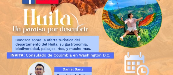 Facebook Live: conozca sobre la oferta turística del departamento del Huila, su gastronomía, biodiversidad, paisajes, ríos y mucho más