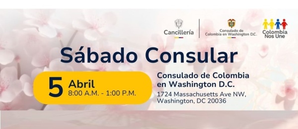  ¿Tienes pendientes con el consulado? Asiste al sábado Consular en el Consulado de Colombia en Washington