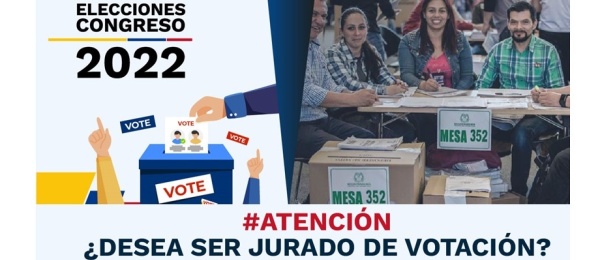 Consulado de Colombia en Washington invita a participar como jurado de votación en las elecciones para elecciones 2022