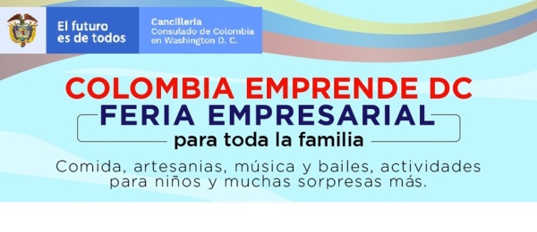 Consulado en Washington invita a la Feria Colombia Emprende D.C. organizada para el sábado 28 de agosto de 2021